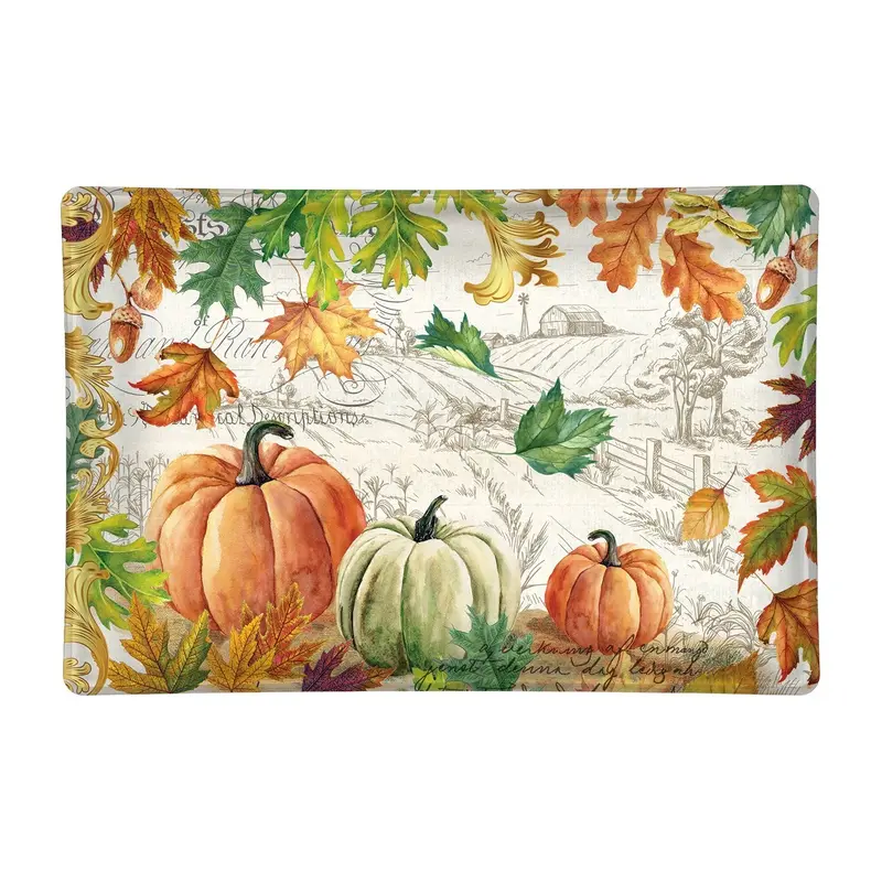 FALL HARVEST RECT GLS SOAP DSH