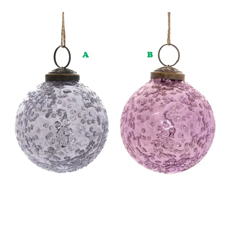 Melrose International, Glass Ball Ornament, 3", Assorted & Sold Separately