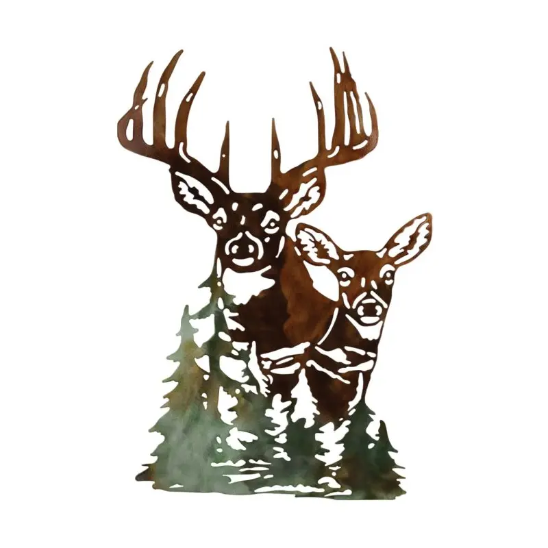 Metallic Lodge Wall Decor - Buck