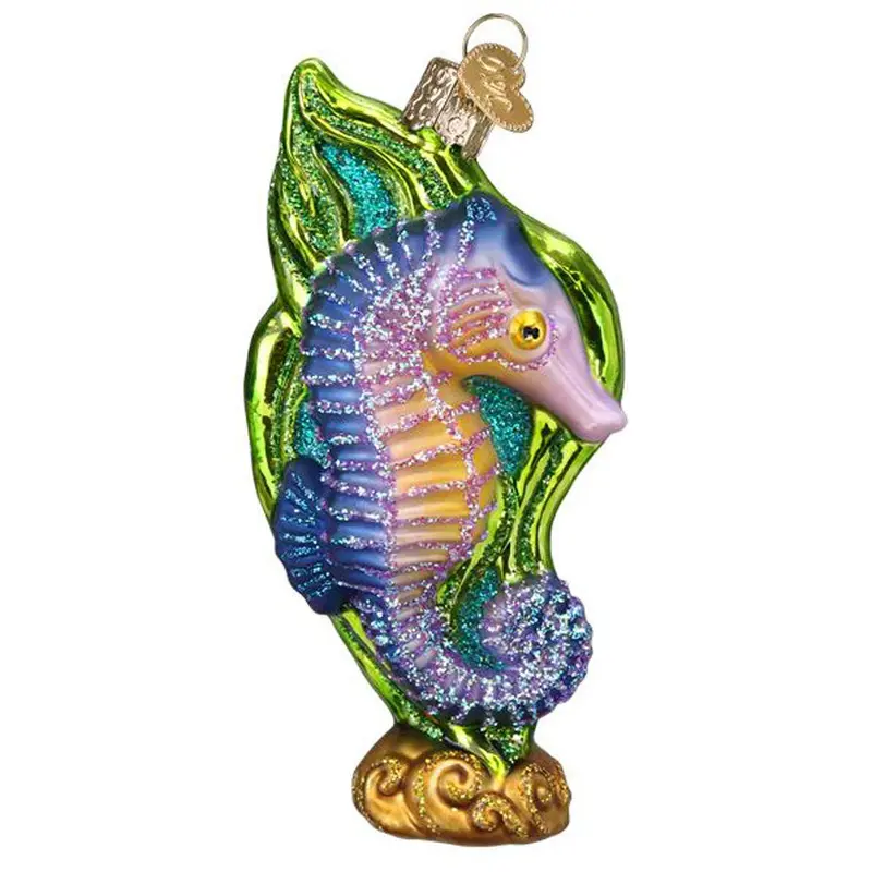 Old World, Bright Seahorse Ornament