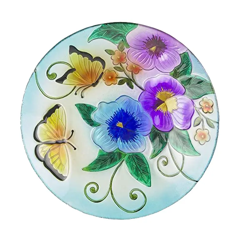 Alpine, Glass Butterfly Birdbath