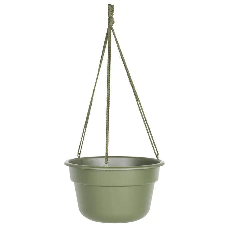 Bloem Dura Cotta Plastic Hanging Basket, Living Green, 10 in.