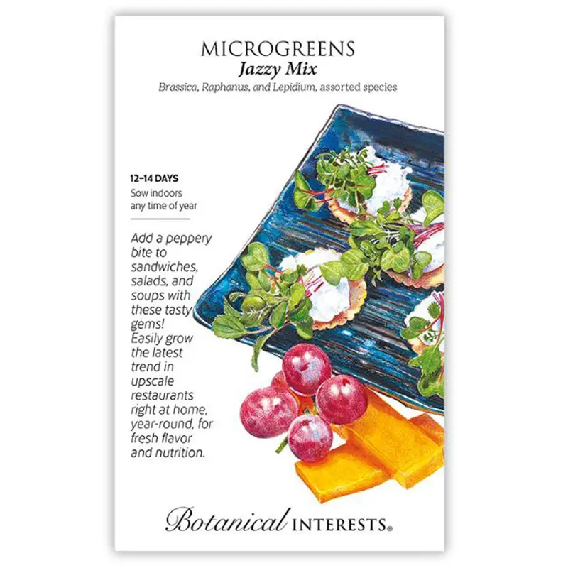 Botanical Interests, Microgreens Jazzy Mix