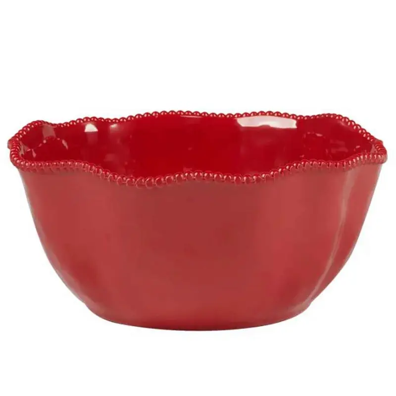 Certified International, Perlette Red Deep Bowl
