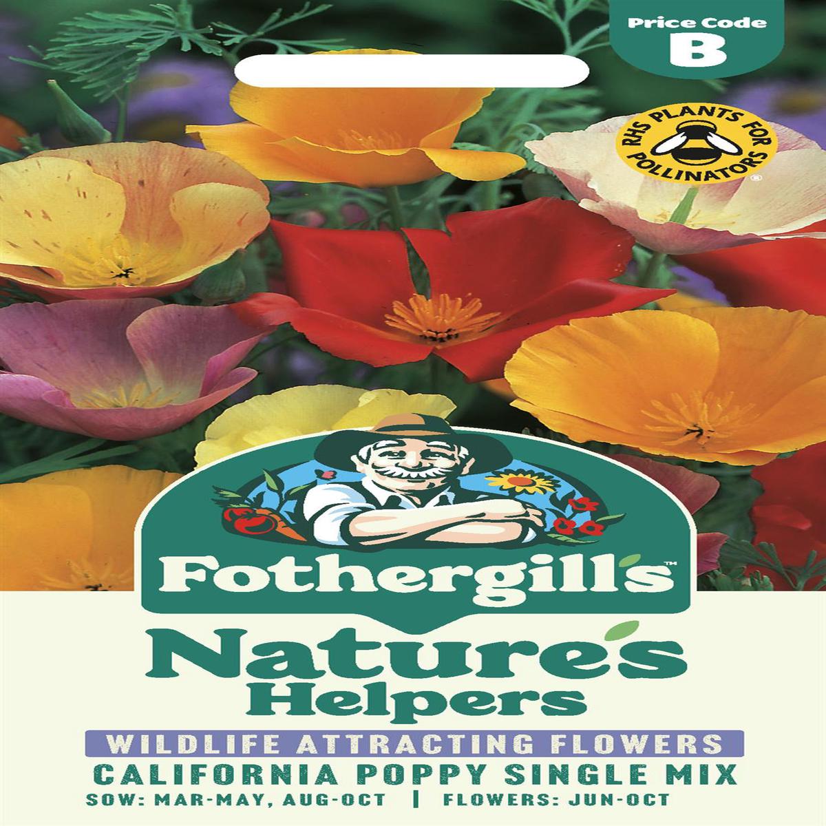 Fothergills Nature Haven Californian Poppy Single Mix Seeds