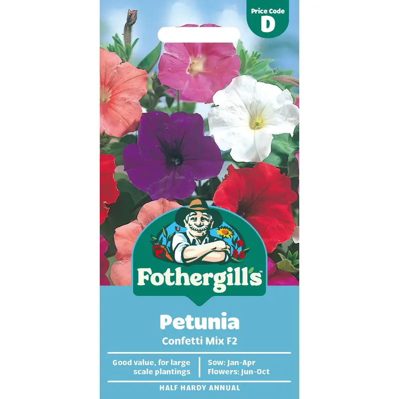 Fothergills Petunia Confetti Mix F2 Seeds