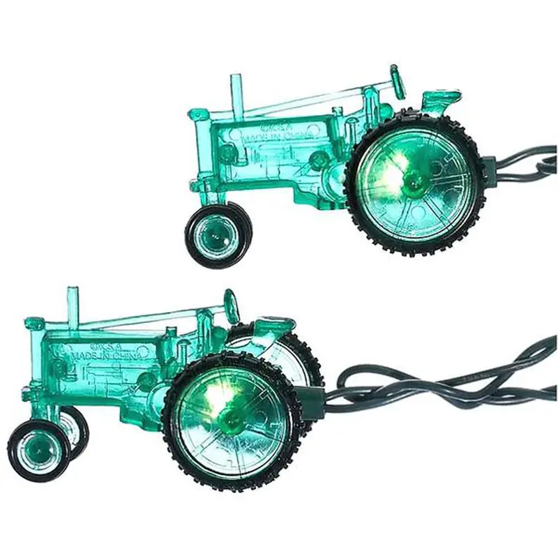 Kurt Adler, Green Tractor Light Set, 10 Lights