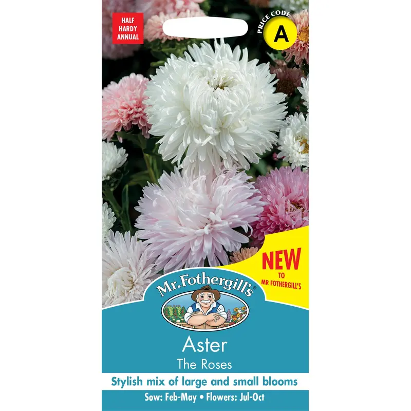 Mr Fothergills - Flower - Aster - The Roses - 100 Seeds