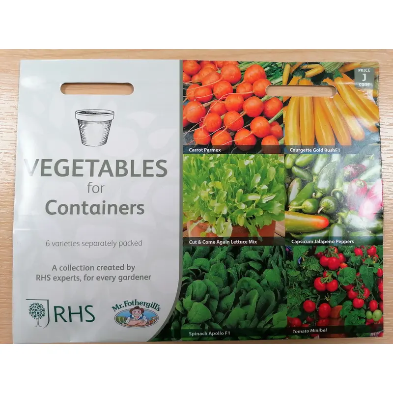 Mr Fothergills RHS Vegetables For Containers Collection - Seeds
