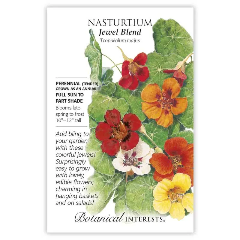 Nasturtium, Jewel Blend Botanical Interests Seeds