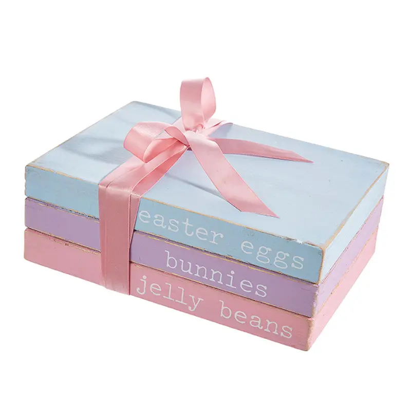 Raz, Easter Faux Stacked Books, 8"