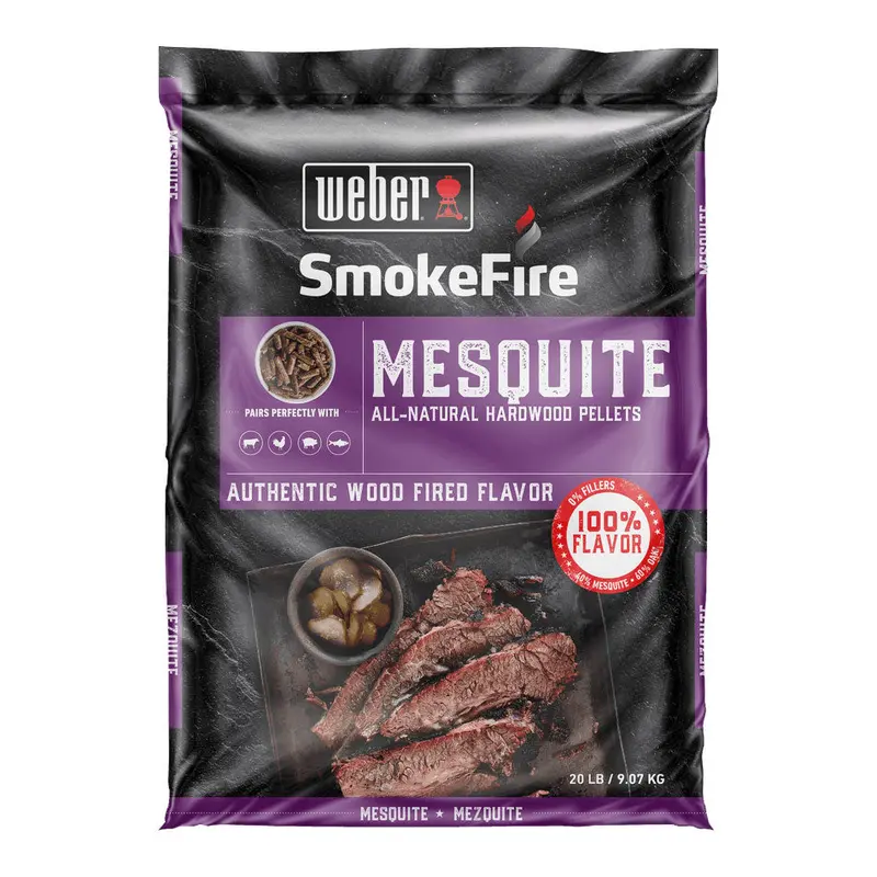 Weber SmokeFire Mesquite All-Natural Hardwood Pellets, 20 lb. Bag