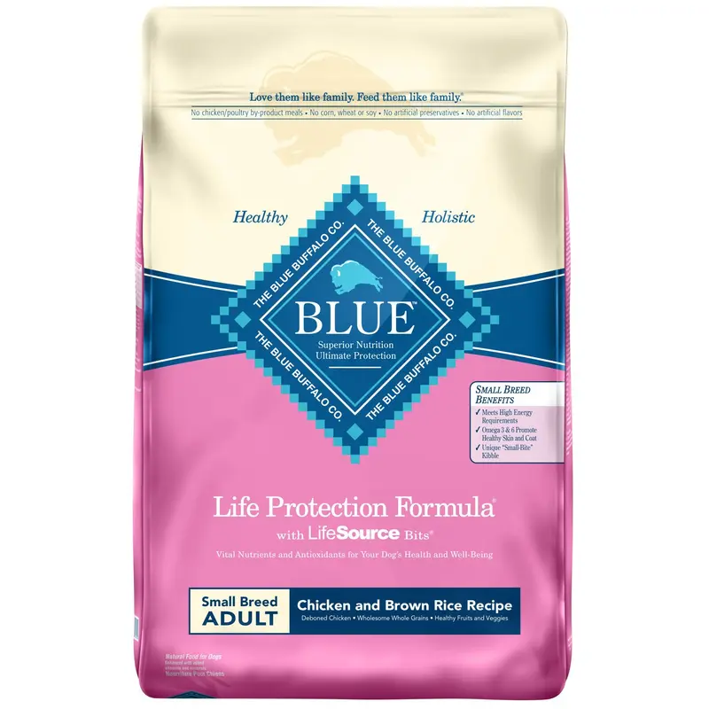 Blue Buffalo Small Breed Adult Chicken & Rice Recipe Dog Food, 15 LB