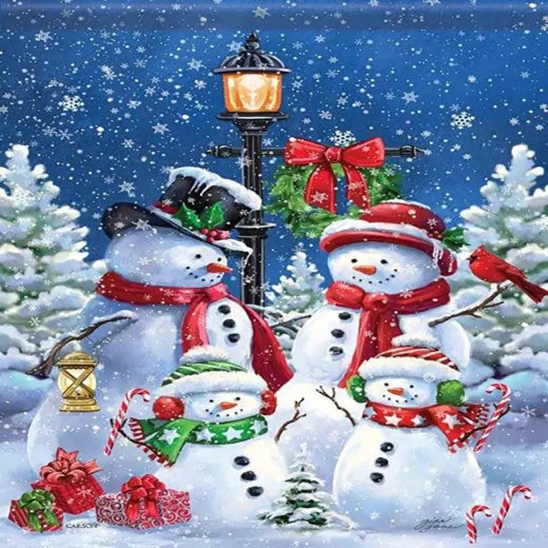Carson, Snow Family Garden Flag