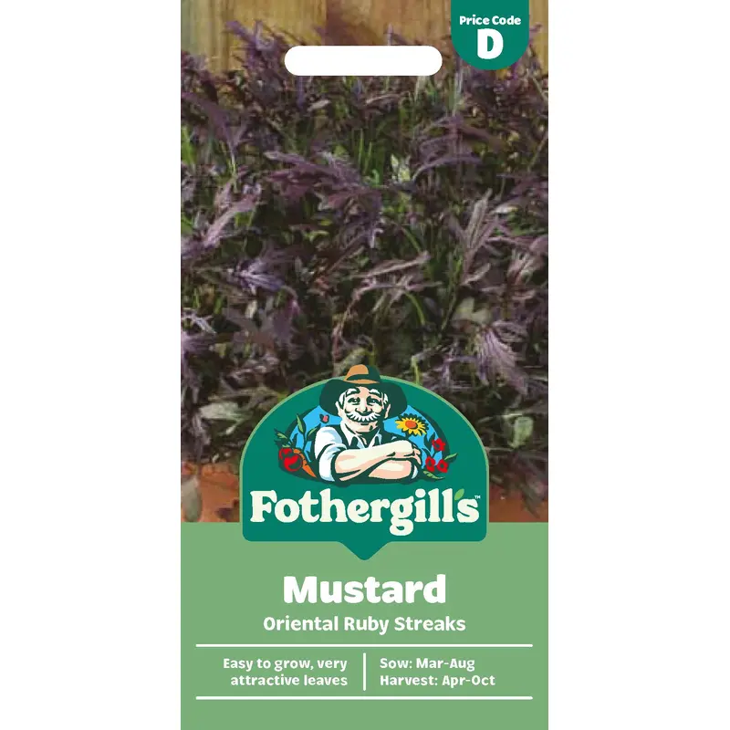Fothergills Mustard Oriental Ruby Streaks Seeds