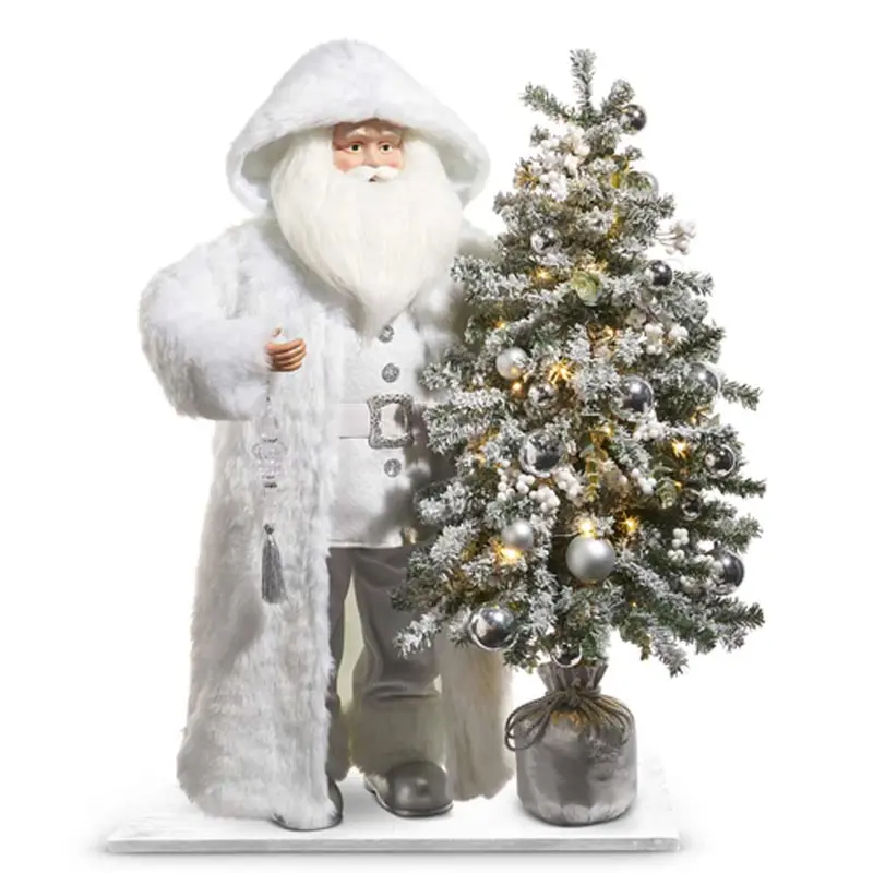 RAZ, Arctic Winter Santa W/Light Tree