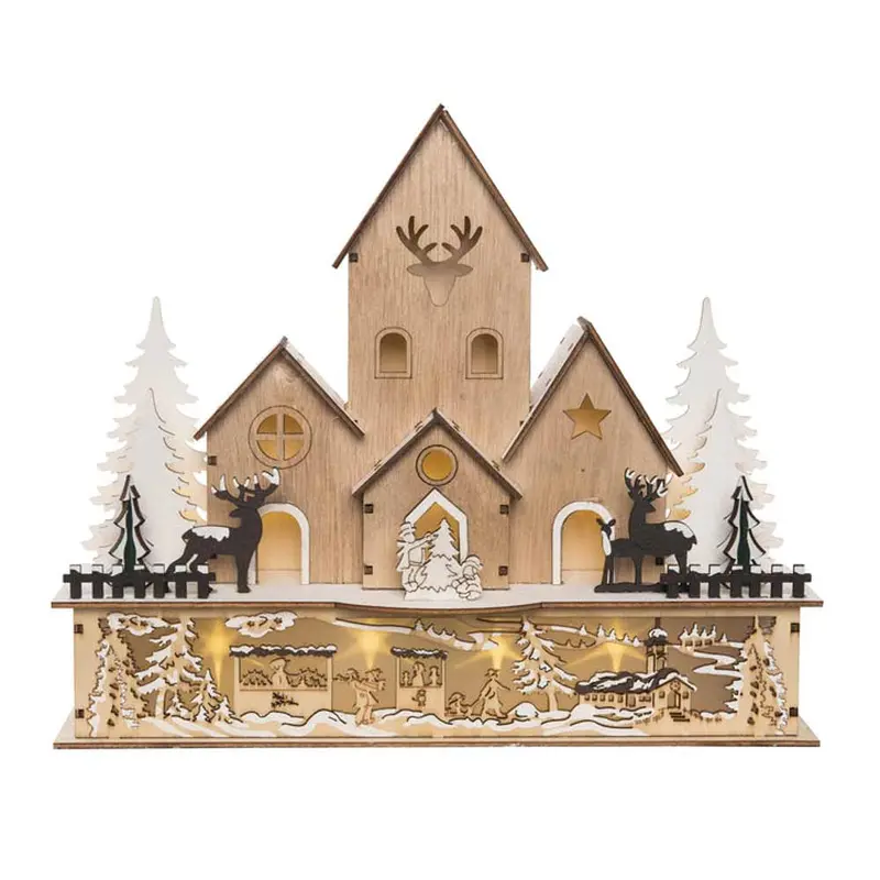 Transpac, Christmas Lodge Light MDF, Small