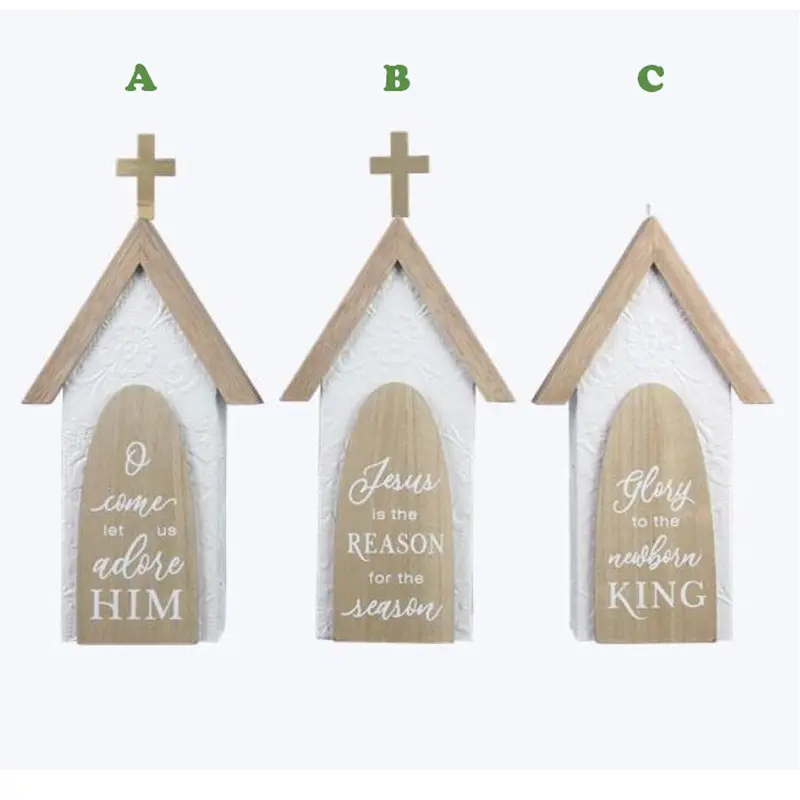 Youngs, Tabletop Christmas Church, Assorted and Sold Separately