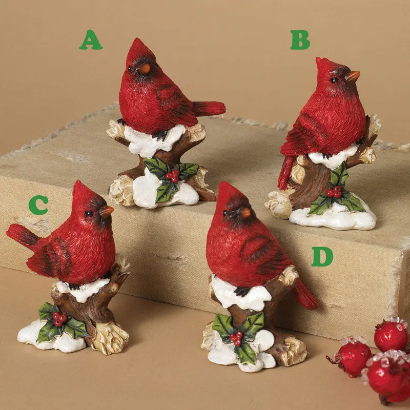 Gerson, Cardinal Fig on Snowy Branch, Assorted and Sold Separately