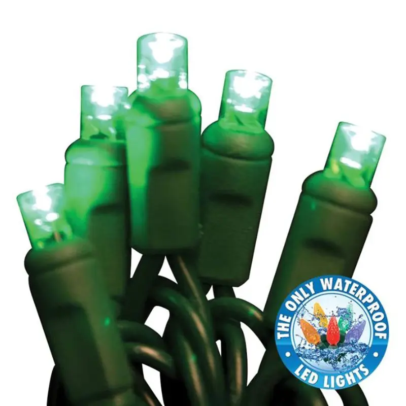 Holiday Bright Lights, 50 Light Set, Green, 5 MM