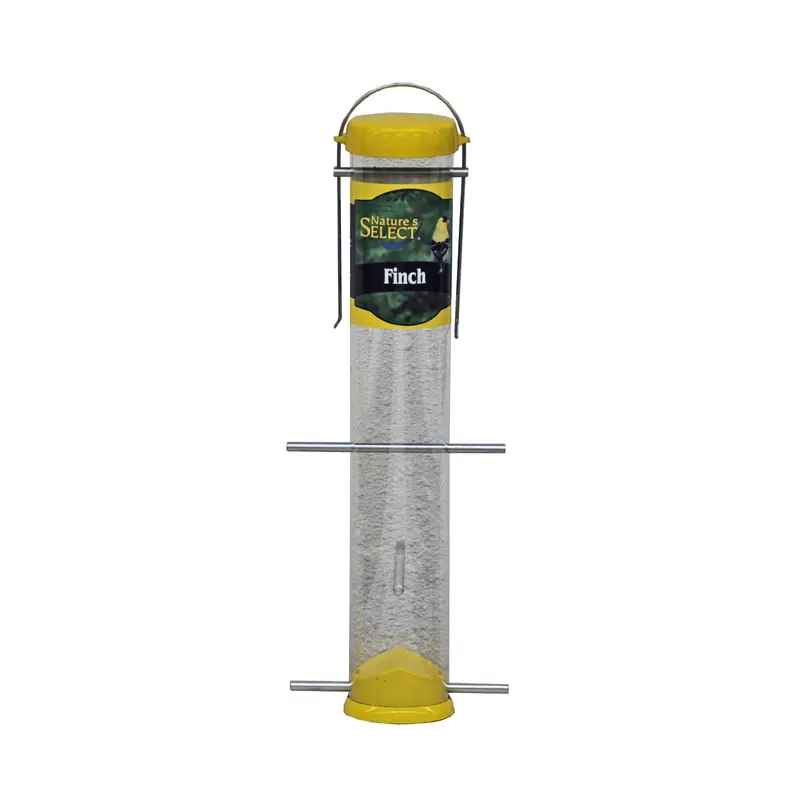 Nature's Select Finch Tube Feeder in Yellow, 15"