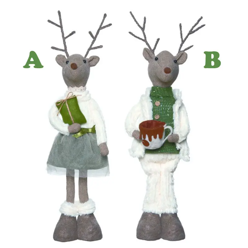 Transpac, Plush Standing Sophisticated Reindeer, Assorted and Sold Separately