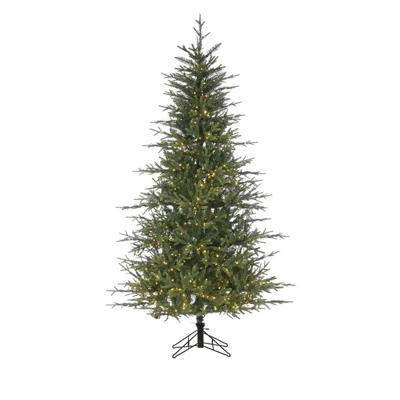 7.5' Fieldstone Spruce Lifelike Tree, Staylit Clear Lights