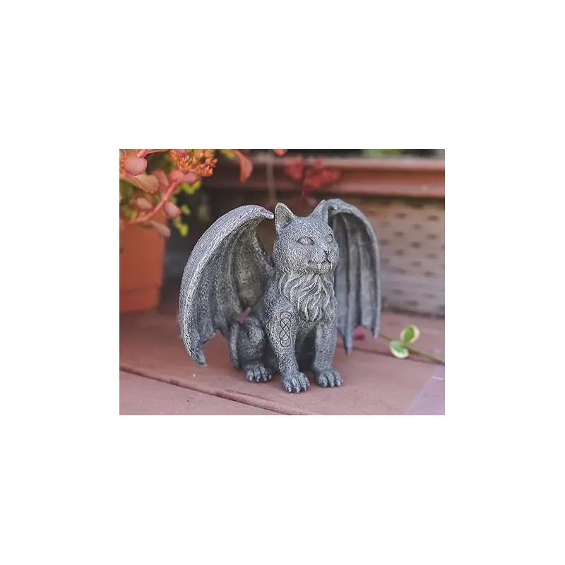 Cat Gargoyle with Celtic Infinity Knot Tattoo