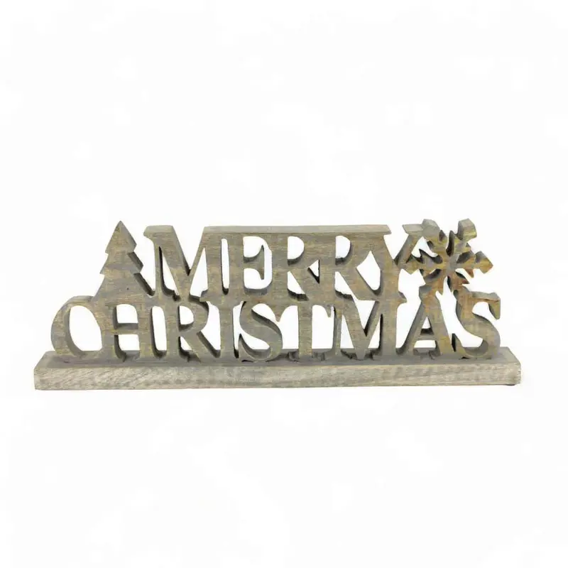 Direct Export, Merry Christmas Gray Wash Dcor