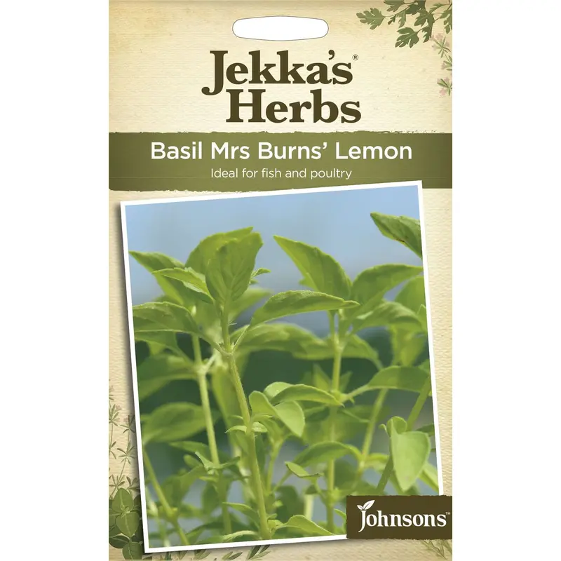 Johnsons Jekka's Herbs Basil Mrs Burns' Lemon 450 Seeds