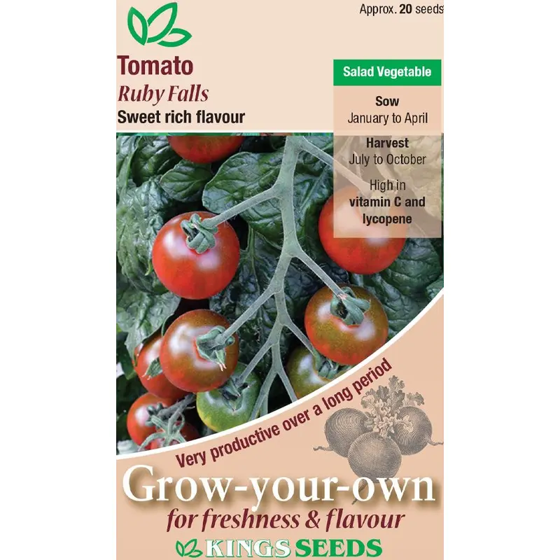 Kings Seeds Tomato Ruby Falls Seeds