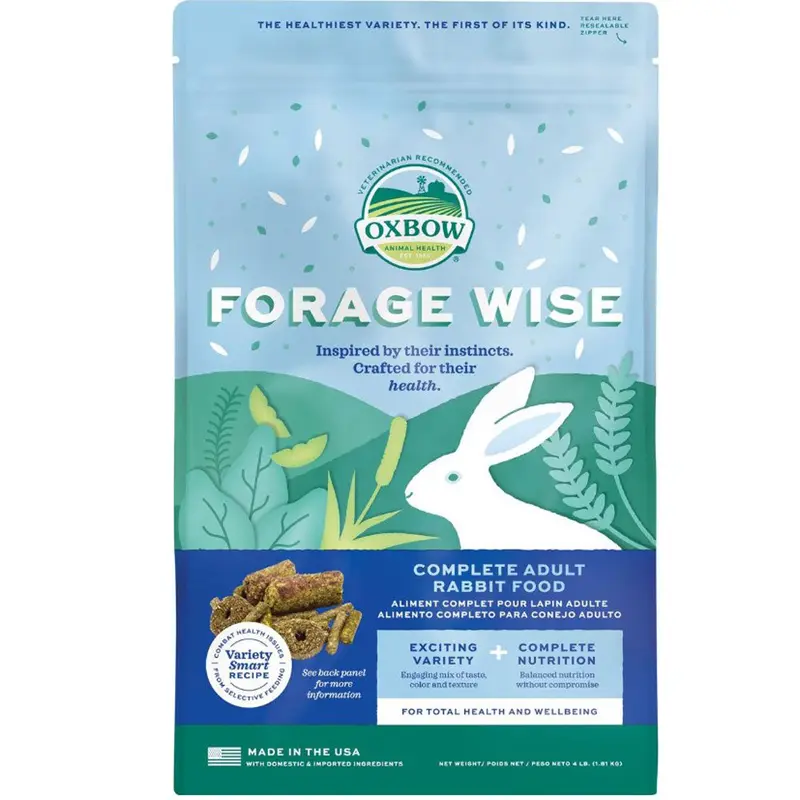 Oxbow, Forage Wise Rabbit Food, Adult, 4lb.