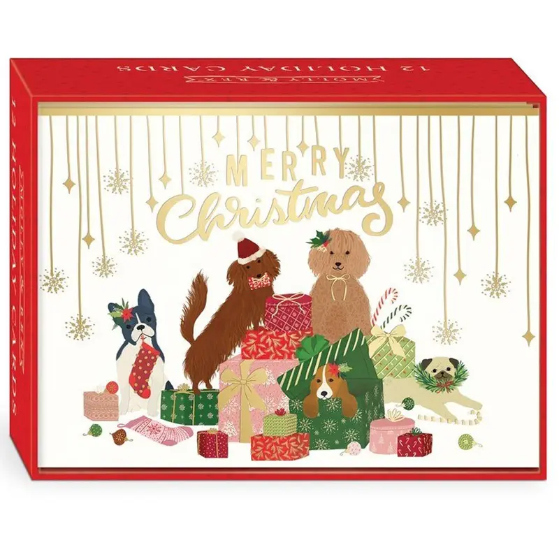 Punch Studio, Holiday Party Pets, Box of 12 Cards
