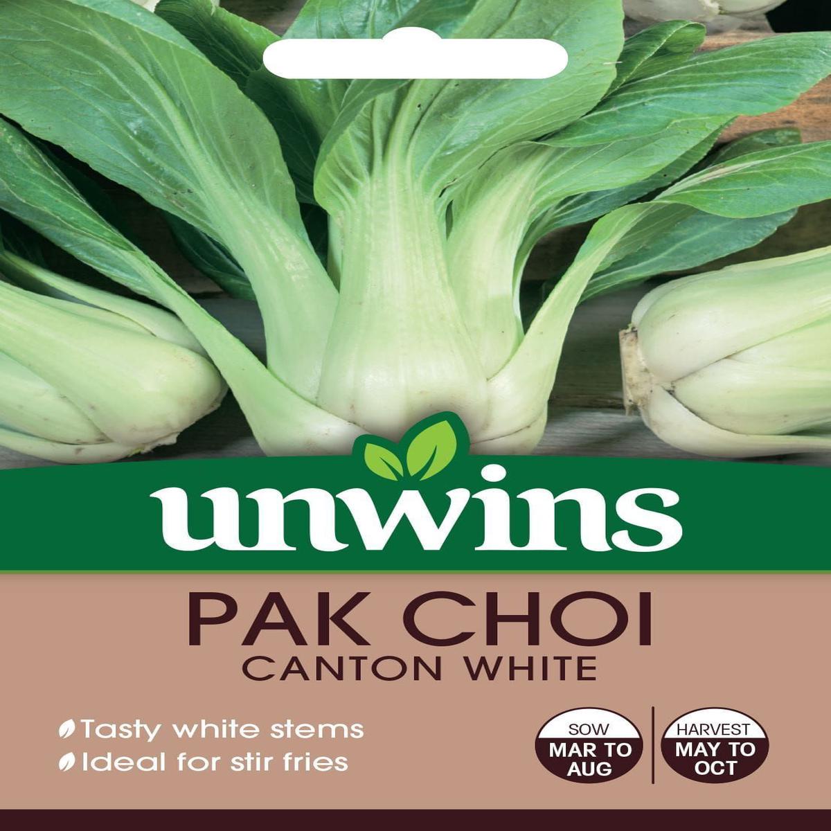 Unwins Pak Choi Canton White 200 Seeds